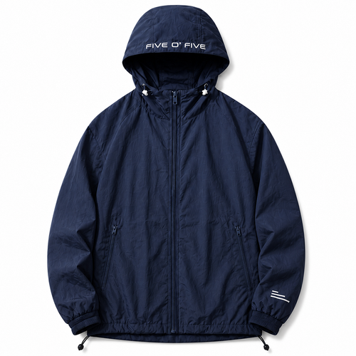 FIVE O' FIVE jacket, Blue, front view
