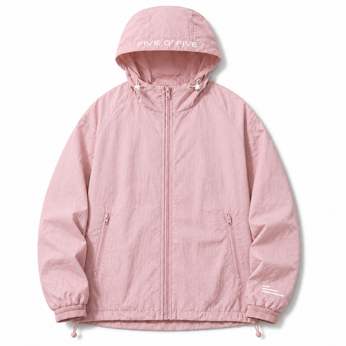 FIVE O' FIVE jacket, Pink, front view