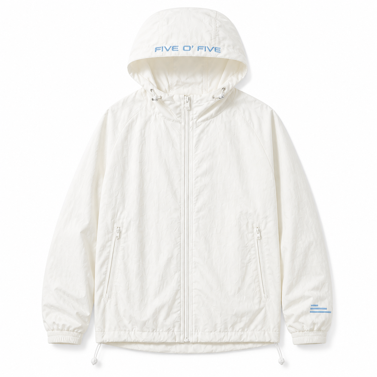 FIVE O' FIVE jacket, White, front view